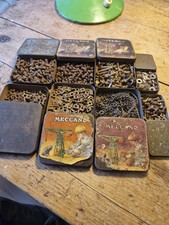 Job Lot of 1950s Vintage Meccano Small Bits in Tins