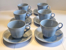 6 VINTAGE GRINDLEY BLUE PETAL