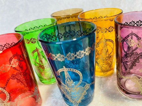 Moroccan tea glasses - tea,