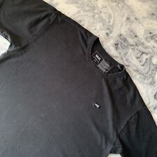 Vans Original Classic Black White Mini Spell Out Logo Thick Cotton Tshirt Tee L