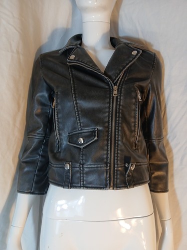 Zara black faux leather jacket - zara,