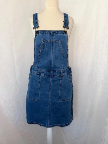 Denim pinafore dress - pinafore, blue