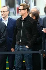 Black suede leather jacket - jacket, for