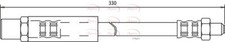 Apec Brake Hose Front Fits