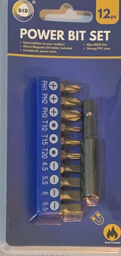 Power bit set slotted - set,