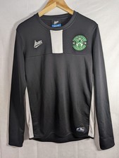 Hibernian FC Training Top Long Sleeve AVEC Black Grey Men Size S Hibs Edinburgh
