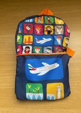 Emirates Airline Fold Away Backpack 11.5 X 7 Inch Very Good Condition