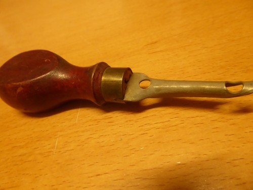 Vintage leather hand tool - hand,