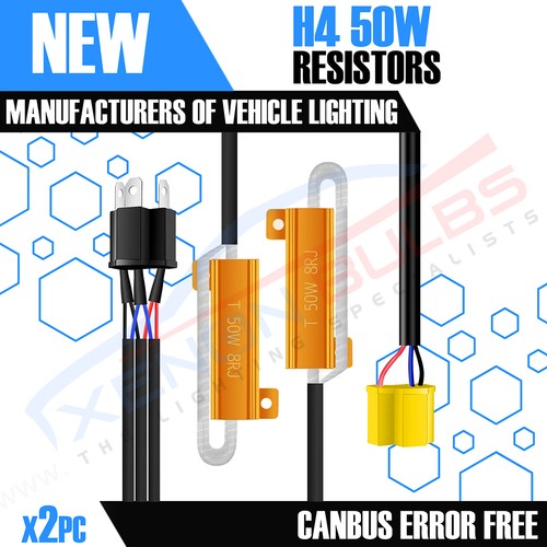 2xh4 50w 6ohm led load - 2xh4,