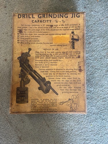 Picador drill grinding jig - drill,