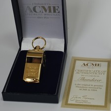 ACME Thunderer No. 58 Gold Plated Brass Whistle - Birmingham Special Edition