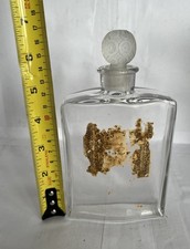 Antique Houbigant Eau Toilette/Perfume Baccarat Bottle With Frosted Stopper