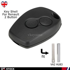 Key Fob Cover Case 2 Button For Renault Clio Kangoo Dacia Duster Vauxhall Vivaro