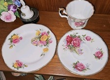 ELIZABETHAN STAFFORDSHIRE  FINE BONE CHINA Trio Undamaged