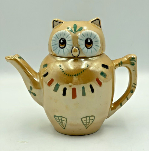 Vintage ceramic owl - ceramic, teapot