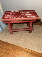 Vintage Child's Barn Red "This