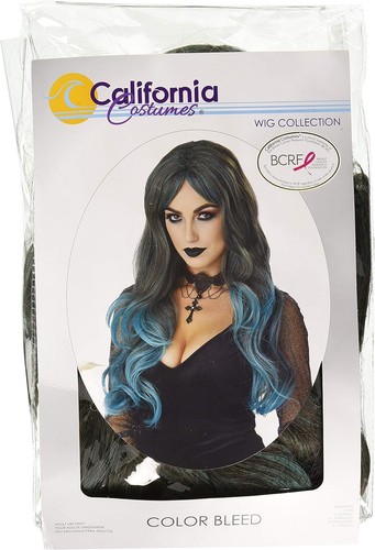Color bleed wig black blue - color,