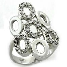 Ladies circles ring cz flat