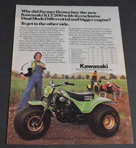 1980 print kawasaki klt200 - 1980, ad