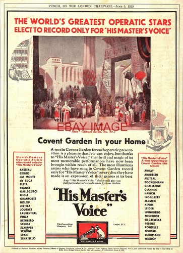 1929 advert for - hmv, gramophone