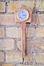 Wall clock - Up-cycled Carpenters Mallet - 1C