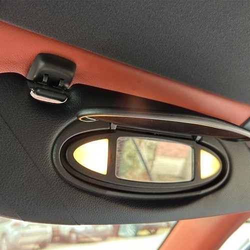 Sun visor mirror cover - sun, black