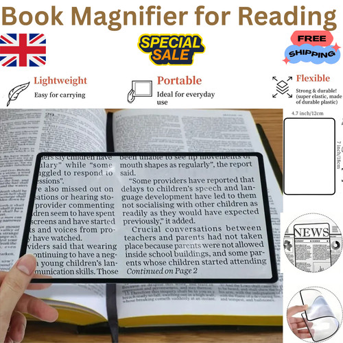 Book magnifier for - book, reading