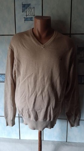 Men gant sweater beige - sweater, cotton