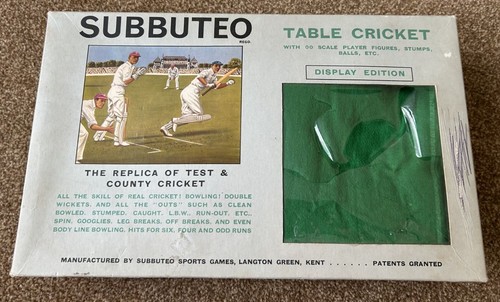 Subbuteo table cricket - subbuteo, display