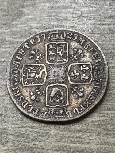 George sixpence 1728 - ii,, sixpence,