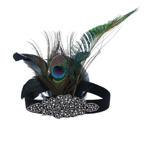 1920s flapper headband feather - flapper,