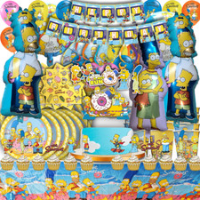 SIMPSONS GIFT CAKE TOPPER CUPCAKE BALLOON BANNER SUPPLIES idea table CLOTH