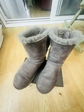 UGG Boots with Mini Bailey Bow II Grey, Size 6 EU39