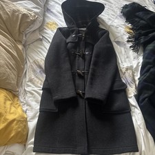 Women’s Black Montgomery 100% Wool Duffle Coat Size S 