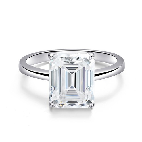 4ct emerald cut real - cut,
