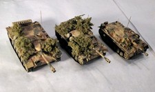 Platoon of 3 20mm Well Painted All Metal German Stug III  Assault Guns 1/72