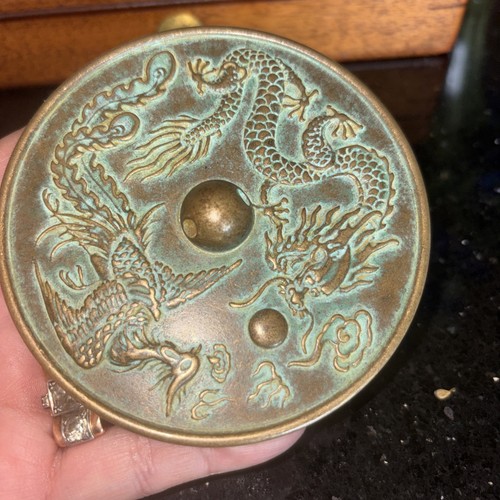 Antique chinese bronze mirror - chinese,