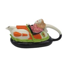 Carters of Suffolk Dodgem Bumper Car Shaped Teapot Orange & Green