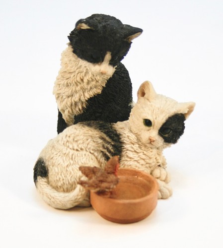 Kittens with robin ornament - , by