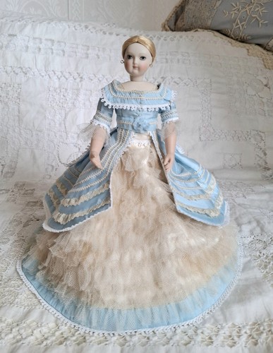Blue silk lace - silk, evening