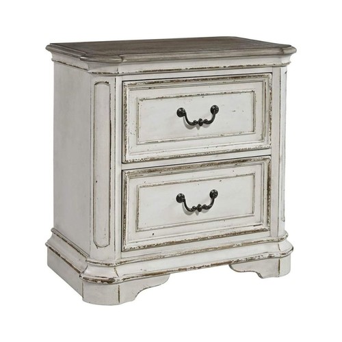 Antique white nightstand with - antique,