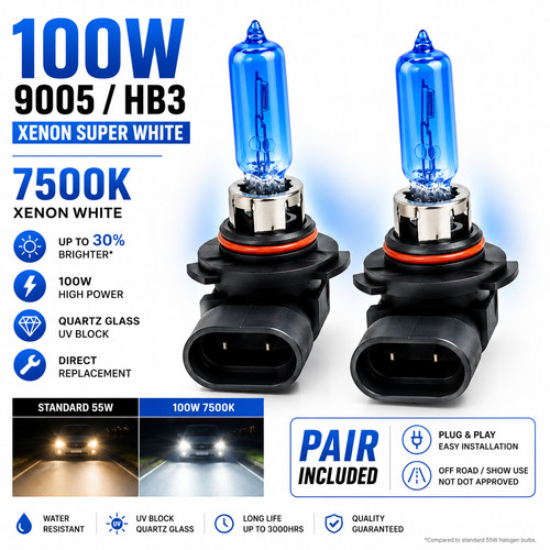 Pair 100w 9005 hb3 offroad - pair,