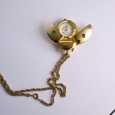 Vintage Ladybug Pendant Watch