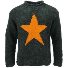 Chunky Wool Knit Star Jumper