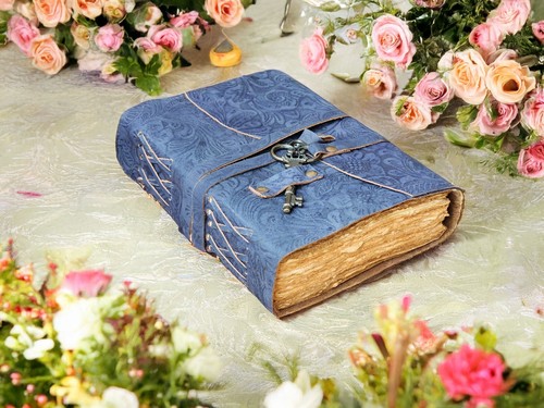Leather grimoire handmade - leather,