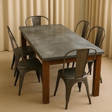 Industrial Metal Dining Table