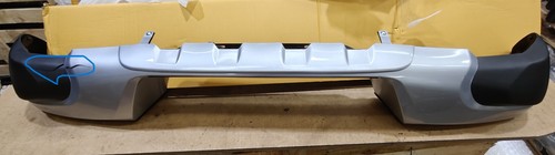 Rear bumper silver black - rear, w/o