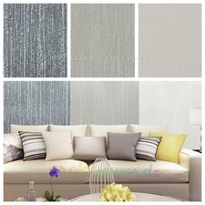 Grey Thick Textured Plain Wallpaper Heavy Non-Woven Paste the Wall Embossed Roll