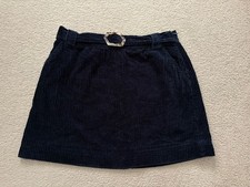 Whistles Navy Jumbo Cord Mini Skirt Size 16