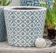 Large Teal Blue White Dutch